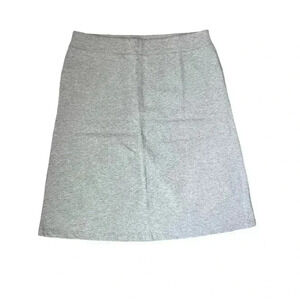 J. Jill Gray Perfect Pima Cotton Short Skirt Size Small Petite A-Line Stretch